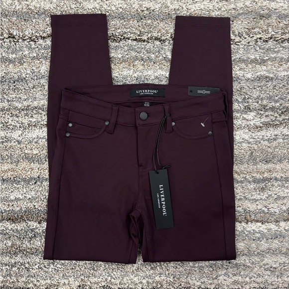 Liverpool Skinny Jeans/Jeggings In Aubergine Sz 0/25P NWT | Liverpool Skinny - - Picture 1 of 13